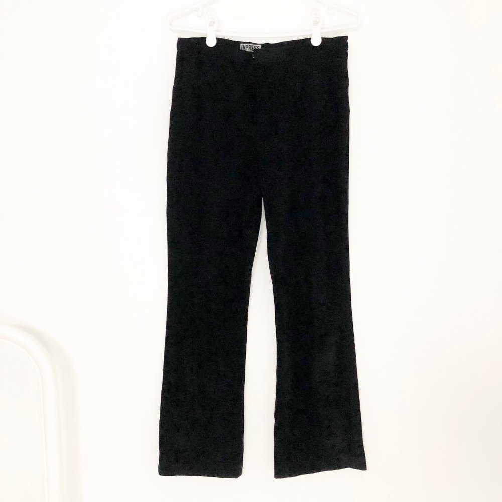 Vintage High Waisted Velvet Cropped Parisian Pants - Picture 4 of 7